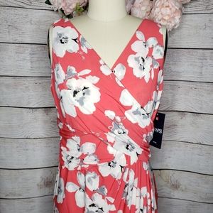 NWT Chaps Faux Wrap Knit Dress S